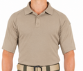 Men's Khaki Short Sleeve Cotton Polo