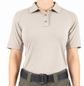 Women's Khaki Short Sleeve Cotton Polo