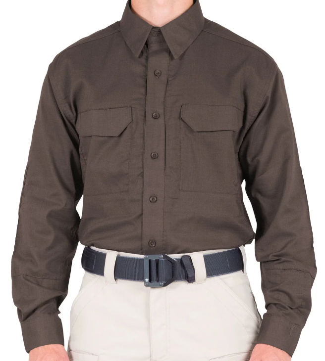 Men's Kodiak Brown V2 Tactical Long Sleeve Shirt