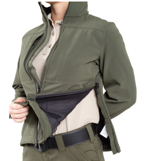 Women's OD Green Soft Shell Short Jacket